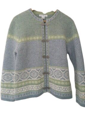 Susan Bristol 100% Wool Cardigan Sweater
